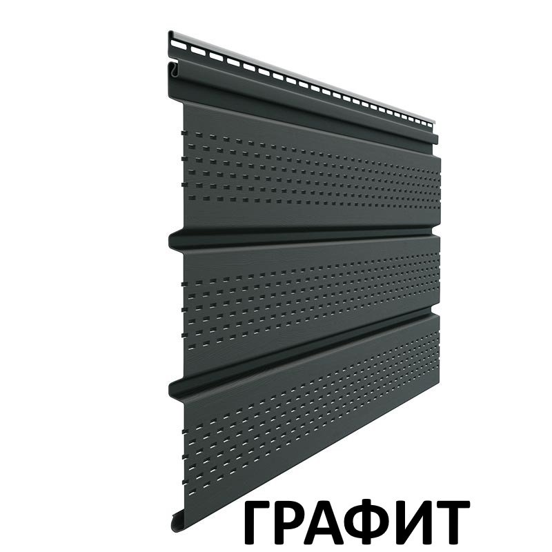 Софит Docke Premium полностью перфорированный Графит